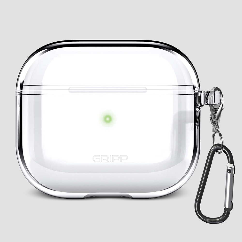 GRIPP Clear AirPods (3rd Generation) Case with Keyring Hook - Clear