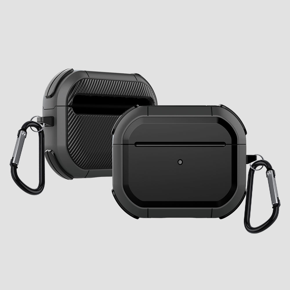 GRIPP Armor AirPods (3rd Generation) Case with Keyring Hook - Black