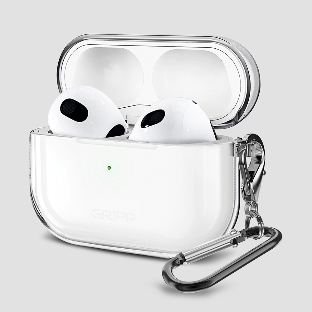 GRIPP Clear AirPods (3rd Generation) Case with Keyring Hook - Clear