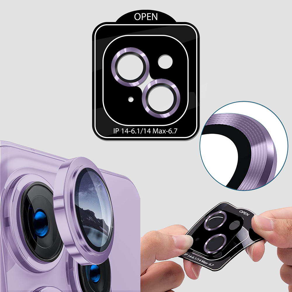 GRIPP Focal Camera Lens Protector 2N1 Compatible with Apple iPhone 14 - Purple