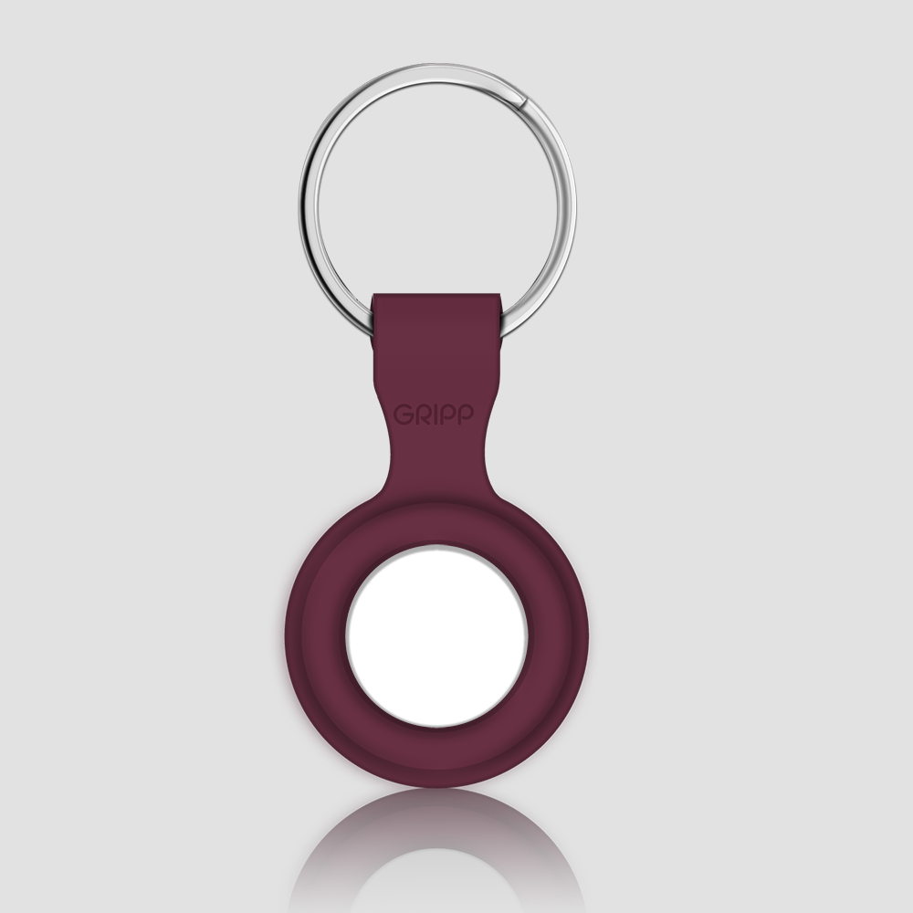 GRIPP Vent Silicon Keyring AirTag Case - Burgundy