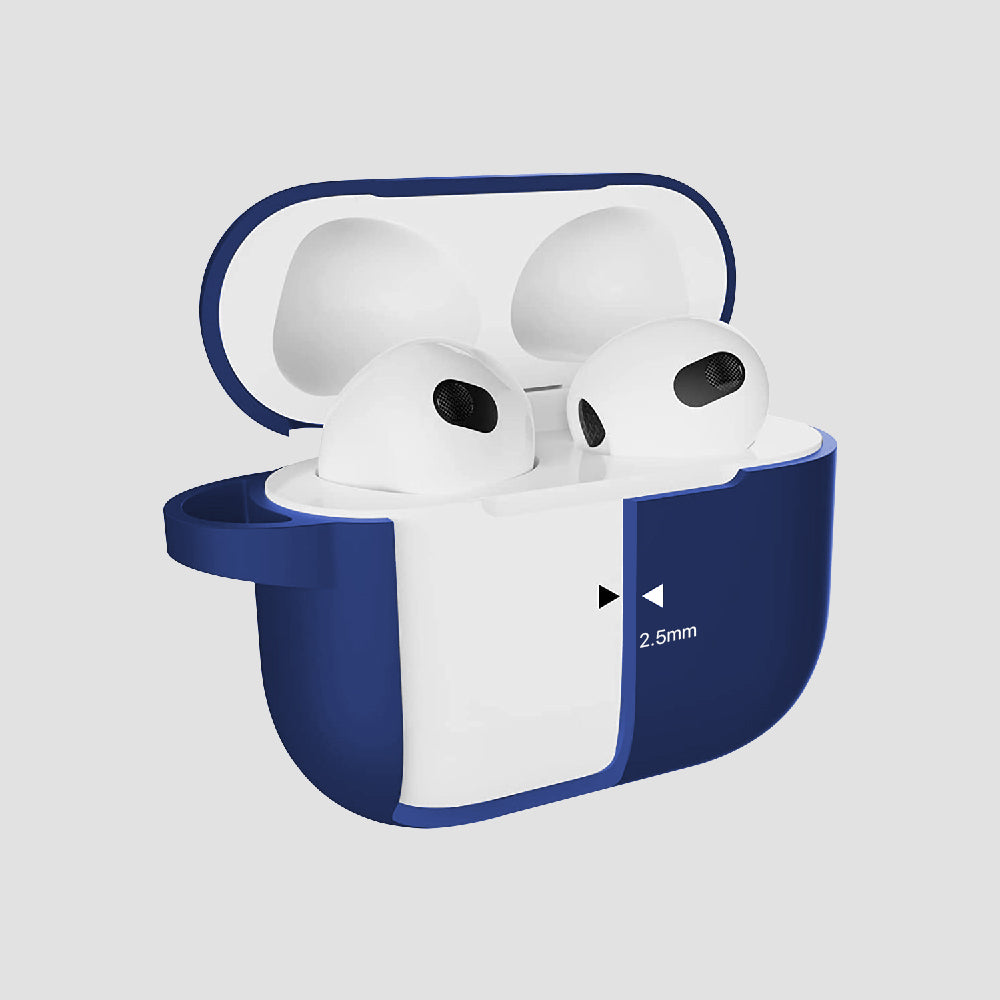 GRIPP Silicon AirPods (3rd Generation) Case with Keyring Hook & Strap - Indigo