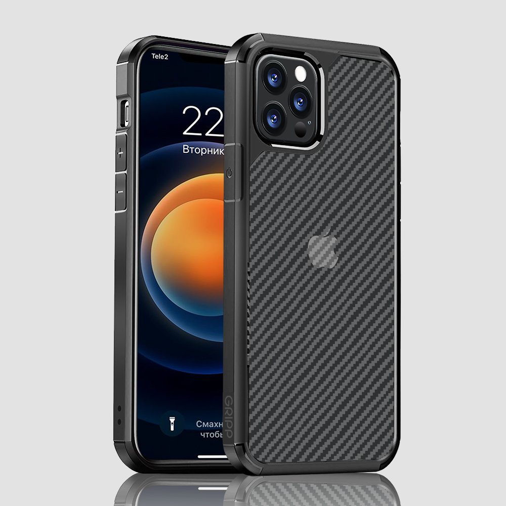 GRIPP Carbon iPhone 12 | iPhone 12 Pro (6.1") Case - Black