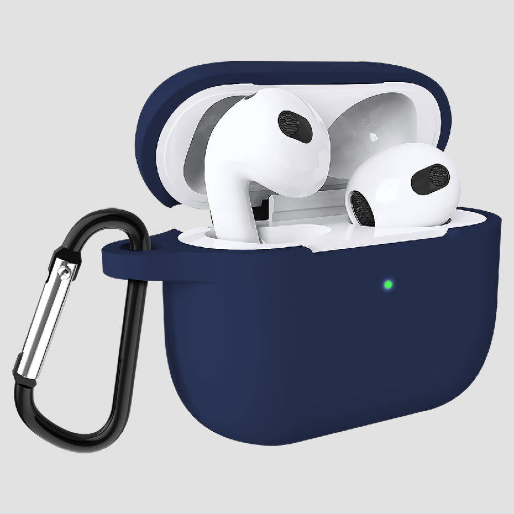 GRIPP Silicon AirPods (3rd Generation) Case with Keyring Hook & Strap - Indigo